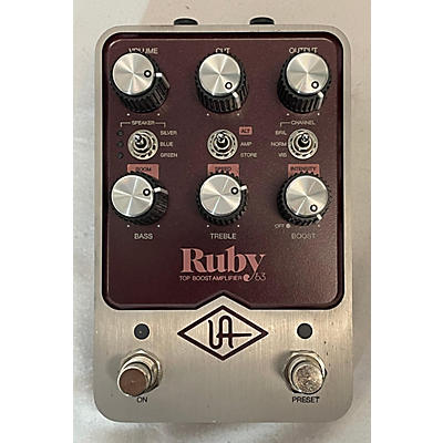 Universal Audio UAFX RUBY '63 TOP BOOST AMPLIFIER Footswitch