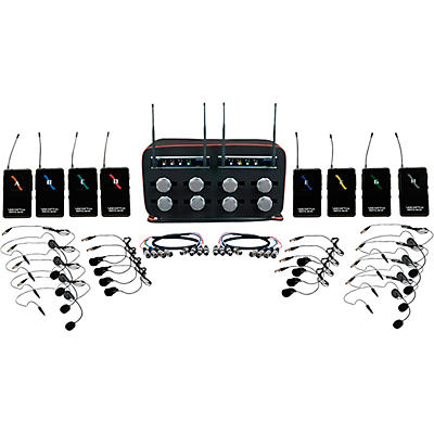 VocoPro UDX-Worship System With Handheld, Headset & Podium Mics for 8 Users