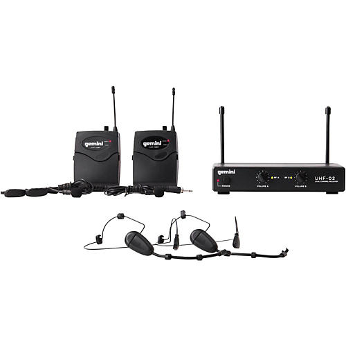 Gemini UHF-02HL 2-Channel Wireless Headset/Lavalier Combo System Condition 2 - Blemished S12 194744124303