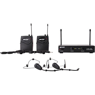 Gemini UHF-02HL 2-Channel Wireless Headset/Lavalier Combo System
