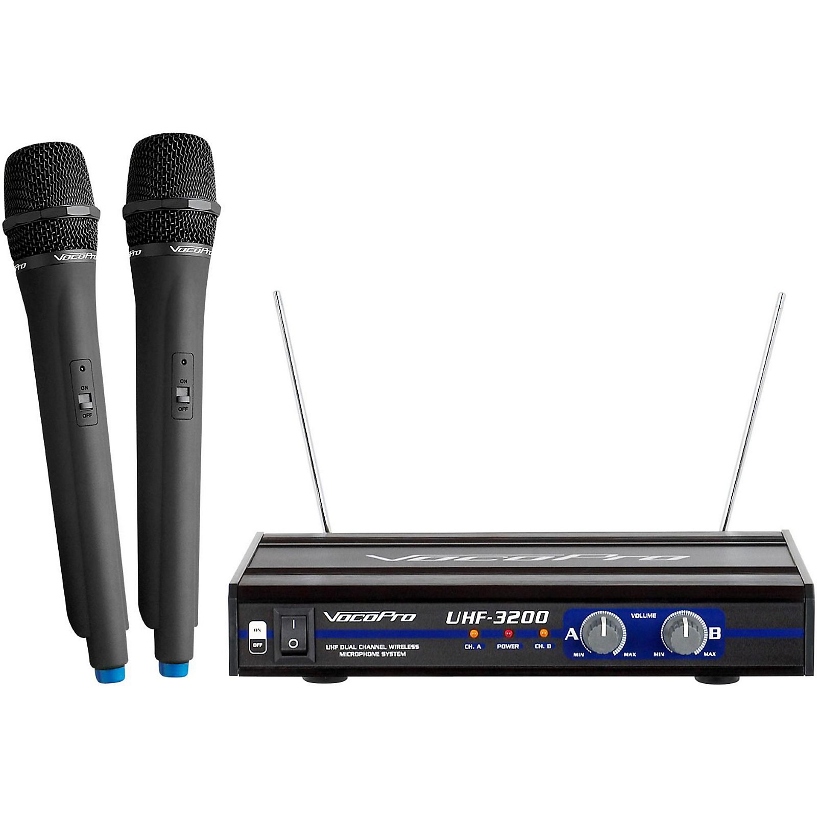 VocoPro UHF32005 2 CHANNEL UHF WIRELESS HANDHELD MICROPHONE