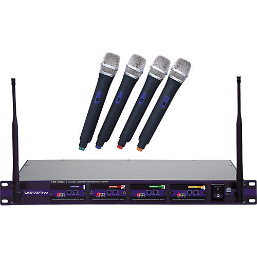 VocoPro UHF 5800 4 Microphone Wireless System Band 4 Musician s