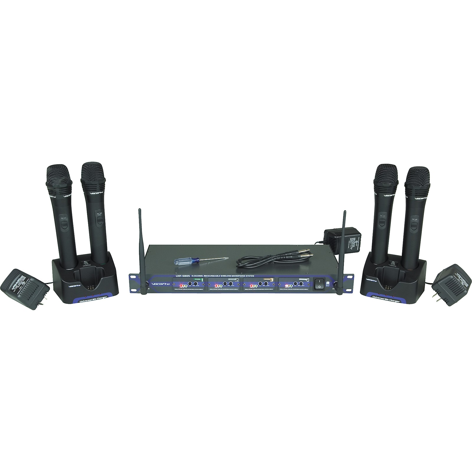 VocoPro UHF5805 Rechargeable Wireless Microphone System Musician's