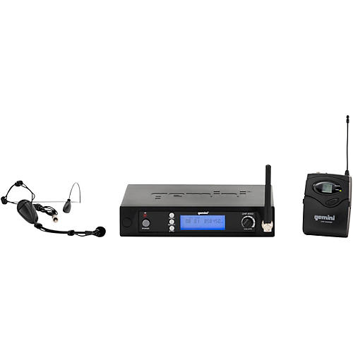 Gemini UHF-6100HL single headset with detachable lavalier System Condition 1 - Mint