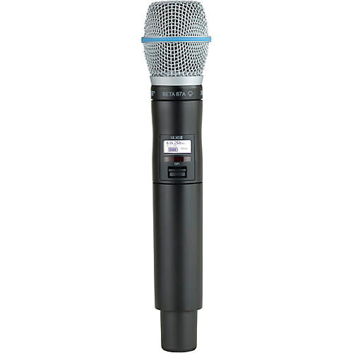 Shure ULXD2/B87A Wireless Handheld Microphone Transmitter With Interchangeable BETA 87A Microphone Cartridge Band V50