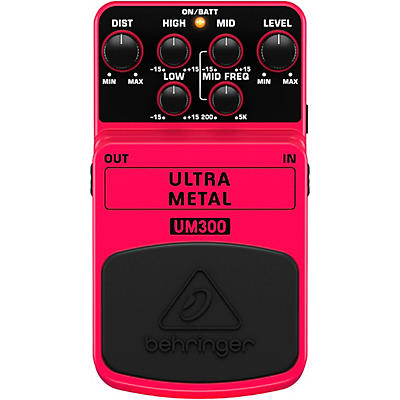 Behringer UM300 Ultra Metal Distortion Guitar Effects Pedal