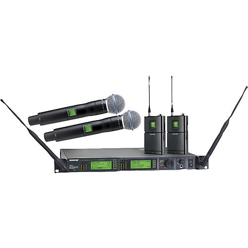 UR124D/BETA58 Dual Bodypack Handheld Wireless Microphone System