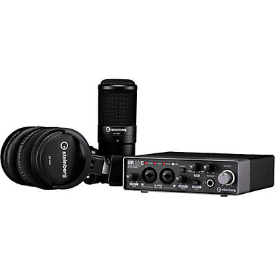 Steinberg UR22C Recording Pack With 2 In/2 Out USB 3.0 Type-C Audio Interface, Microphone & Headphones