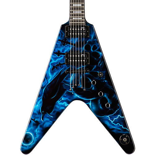 USA Custom V Hand-Painted Graphic Electric Guitar