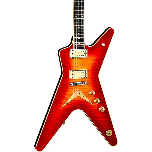 Dean USA Patents Pending ML Flame Top Electric Guitar Trans Cherry Sunburst