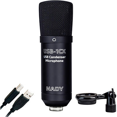 Nady USB-1CX USB Microphone - Ideal for Podcasting or recordings directly to any computer, gold-sputtered diaphragm, includes 10' USB cable