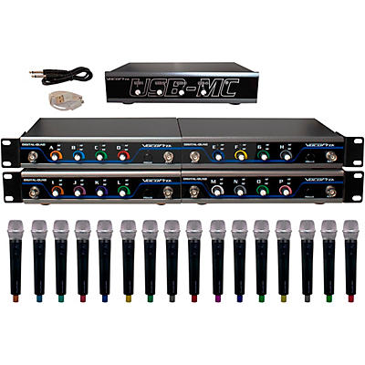 Vocopro USB-ACAPELLA-16 16-Channel Wireless Microphone/USB Interface Package, 902-927.2mHz