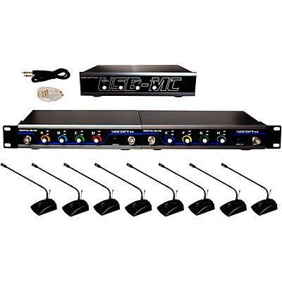 Vocopro USB-ACAPELLA-8 8-User Wireless Microphone/USB Interface Package, 902-927.20mHz