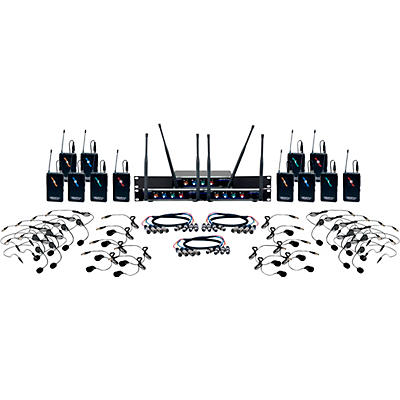 VocoPro USB-PLAY-12 12-Channel Wireless Headset/Lapel Mic System with USB Interface Package, 902-927.2mHz