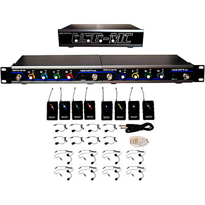 VocoPro USB-PLAY-8 8-Channel Wireless Microphone/USB Interface Package, 902-927.20mHz