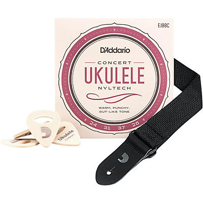 D'Addario Planet Waves Ukulele Essentials Kit - Strings, Strap, Picks