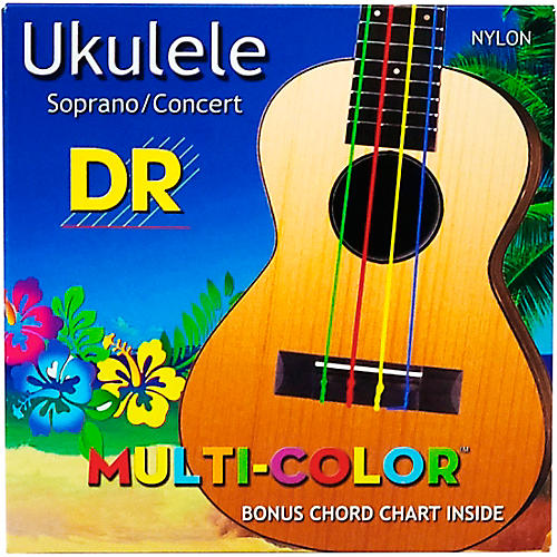 DR Strings Ukulele Multi-Color Soprano Concert Strings