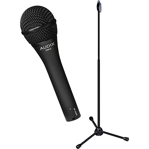 Ultimate Support OM-2 Microphone with LIVE-T 1-Hand Height Adjustment Mic Stand Pack