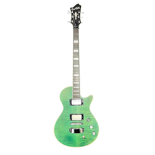 Hagstrom Ultra Max Solid Body Electric Guitar Green Burst