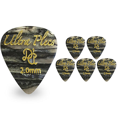 D'Andrea Ultra Plecs Black Oyster Picks 2.0 mm 6 Pack