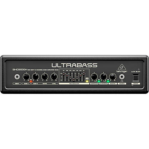 Behringer Ultrabass 300 Watt 2-Channel 7-Band FBQ Equalizer Bass Amplifier Head Black