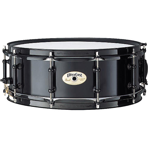 Pearl Ultracast Cast Aluminum Snare Drum Black 14 x 6.5 in