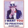 Schaum Uncle Sam Poster (I Want You to Practice Every Day) Educational Piano Series Softcover