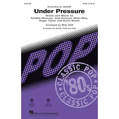 Hal Leonard Under Pressure SATB by Queen arranged by Mac Huff