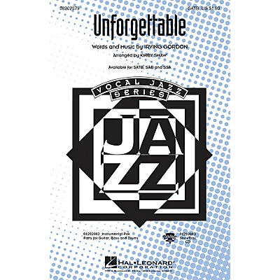 Hal Leonard Unforgettable SATB arranged by Kirby Shaw