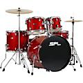 Sound Percussion Labs Unity II 5-Piece Complete Drum Set With Hardware, Cymbals and Throne Black Onyx GlitterDesert Red Speckle