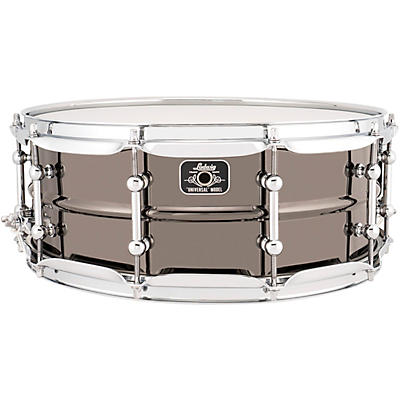 Ludwig Universal Series Black Brass Snare Drum with Chrome Hardware