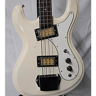 Univox Univox Hi Flier Bass Phase III White OSC Electric Bass Guitar