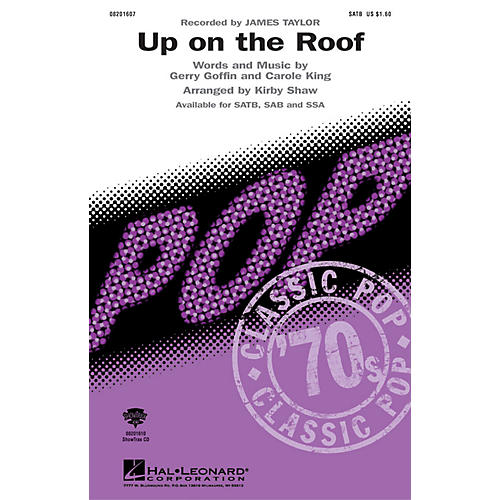 Hal Leonard Up On the Roof SATB by James Taylor arranged by Kirby Shaw
