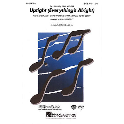 Hal Leonard Uptight (Everything's Alright) Combo Parts by Stevie Wonder Arranged by Alan Billingsley