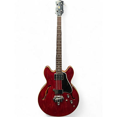 Used 1960s Gibson Hollowbody Bass E132C Candy Apple Red Electric Bass Guitar