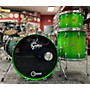 Used Gretsch Drums Used 1960s Gretsch Drums 3 piece 60's Era Round Badge Kit Lime Mist Organic Green Fade Drum Kit Lime Mist Organic Green Fade