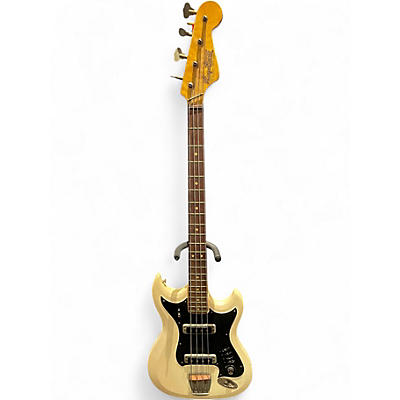 Used 1960s Hagstrom H-II B White Electric Bass Guitar