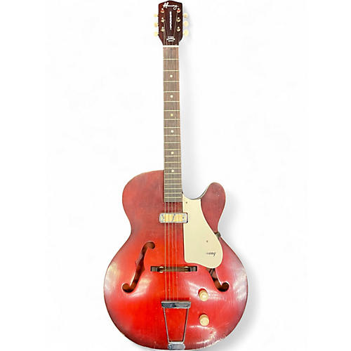 Used 1960s Harmony ROCKET H53 2 TONE RED BURST Hollow Body Electric Guitar 2 TONE RED BURST