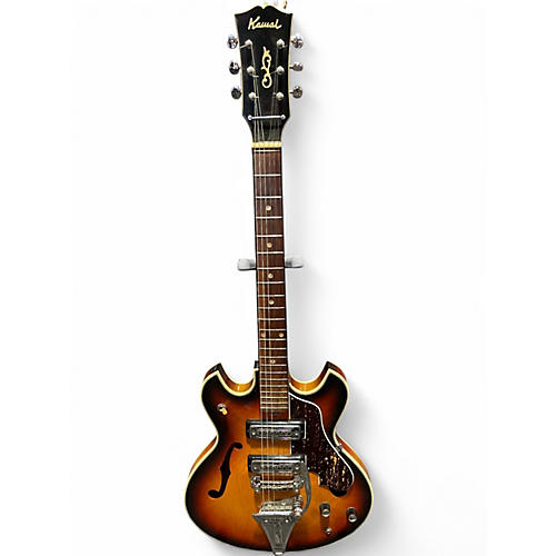 Used 1960s Kawai Semi-Hollow  2 Color Sunburst Hollow Body Electric Guitar 2 Color Sunburst