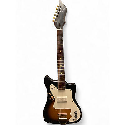Used 1960s Kay K100 VANGUARD 2 Tone Sunburst Solid Body Electric Guitar