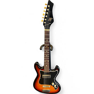 Used 1960s Kingston 1 2 Color Sunburst Solid Body Electric Guitar