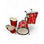 Used 1960s Ludwig 5 Piece SHADOW CLASSIC Candy Apple Red Drum Kit Candy Apple Red