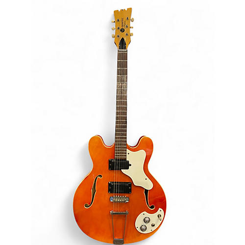 Used 1960s Mosrite Celebrity Orange Hollow Body Electric Guitar Orange