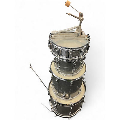 Used 1960s Roger 4 Piece Holiday Outfit Silver Sparkle Drum Kit