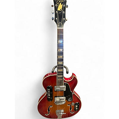 Used 1966 Goya range master 2 Color Sunburst Hollow Body Electric Guitar