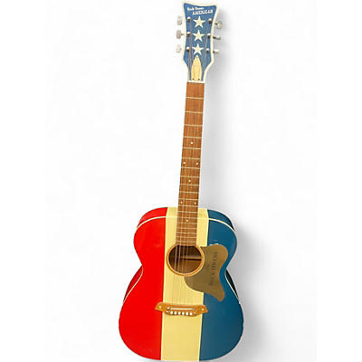 Used 1969 Harmony H169 Red White and Blue Acoustic Guitar