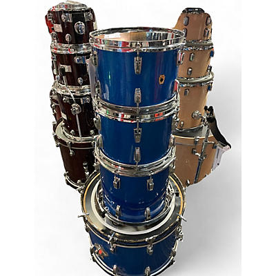 Ludwig Used 1969 Ludwig 4 Piece STANDARD blue sparkle Drum Kit