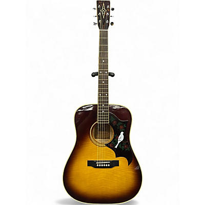 Used 1970s Alvarez 5024 Flamed Maple Sunburst Acoustic Guitar