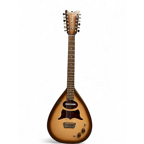 Used 1970s Danelectro Bellzouki two tone tan burst Solid Body Electric Guitar two tone tan burst