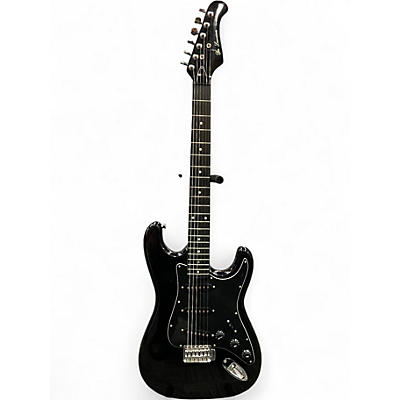 Used 1970s Des Lauriers S Style Black Solid Body Electric Guitar